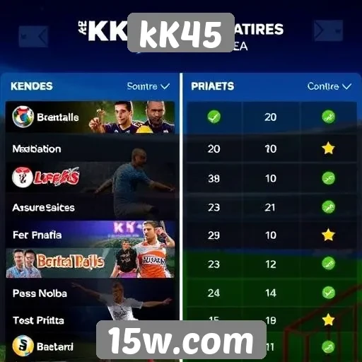Comparativo entre jogos populares no kK45